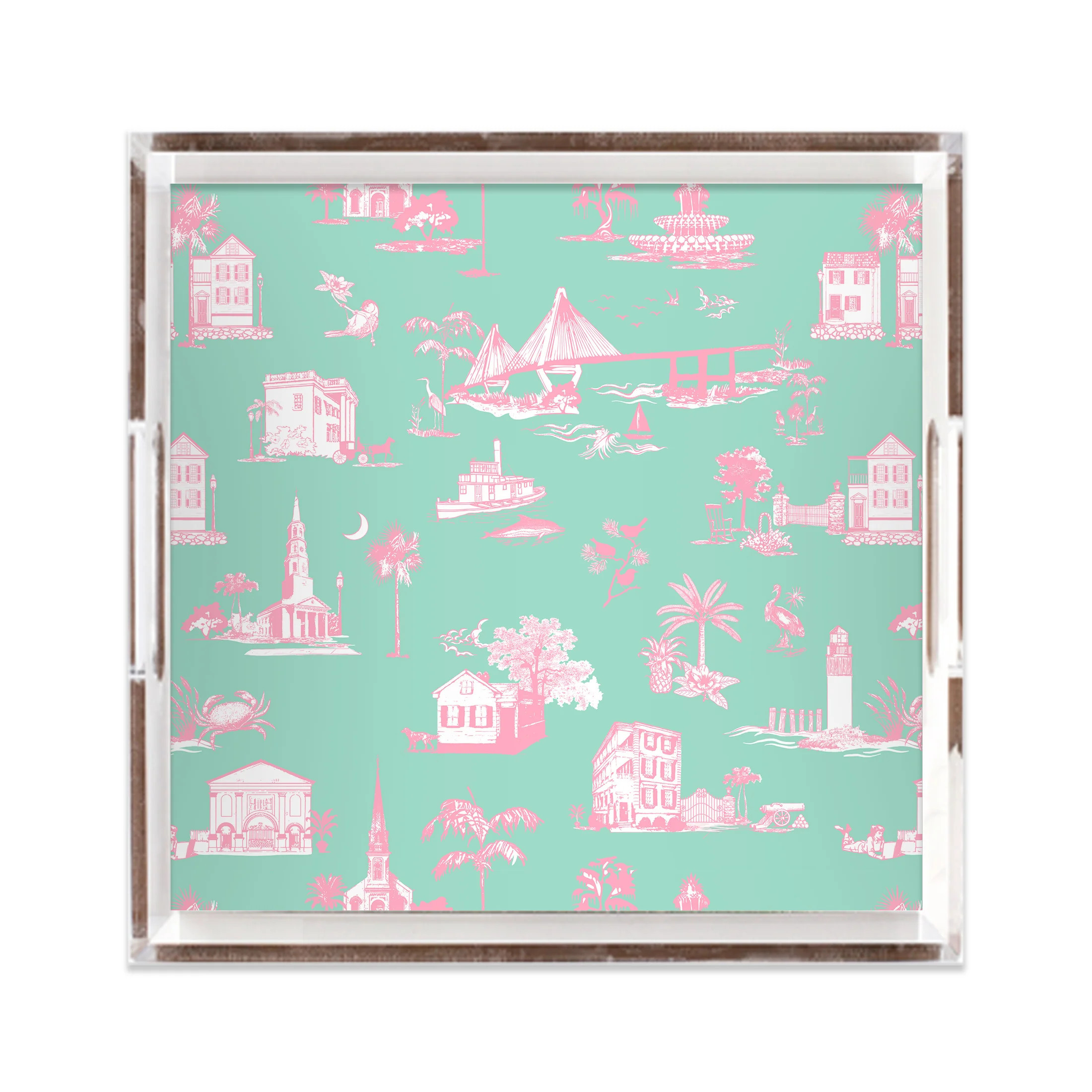 Charleston Toile Lucite Tray | Katie Kime Inc