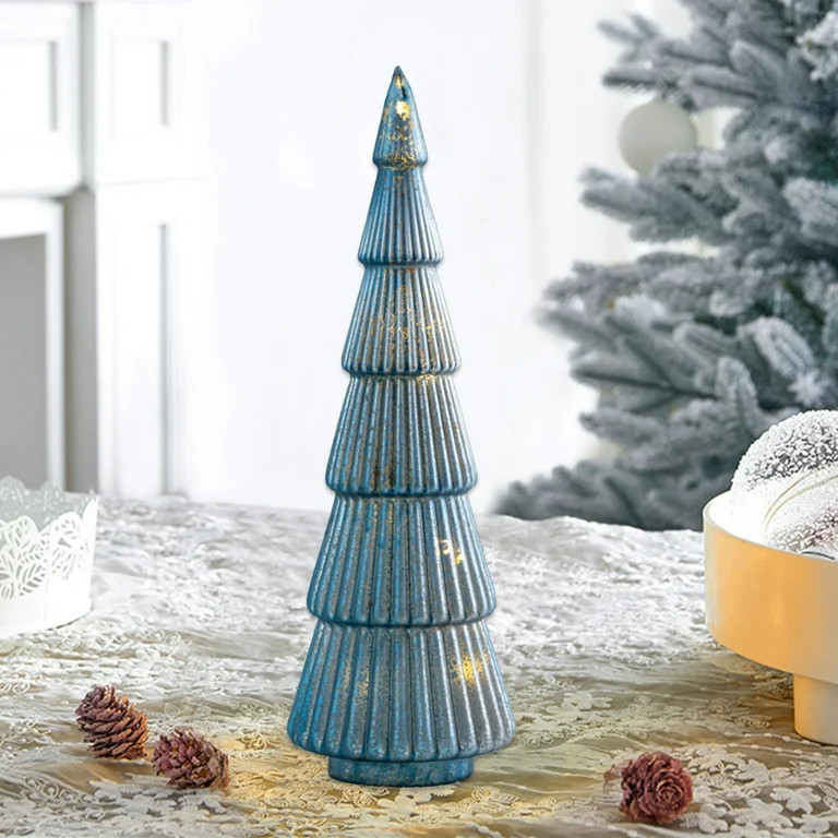 Rkxzt Glass Christmas Tree, Crystal Christmas Tree Night Light, Table Christmas Tree Figurines De... | Walmart (US)