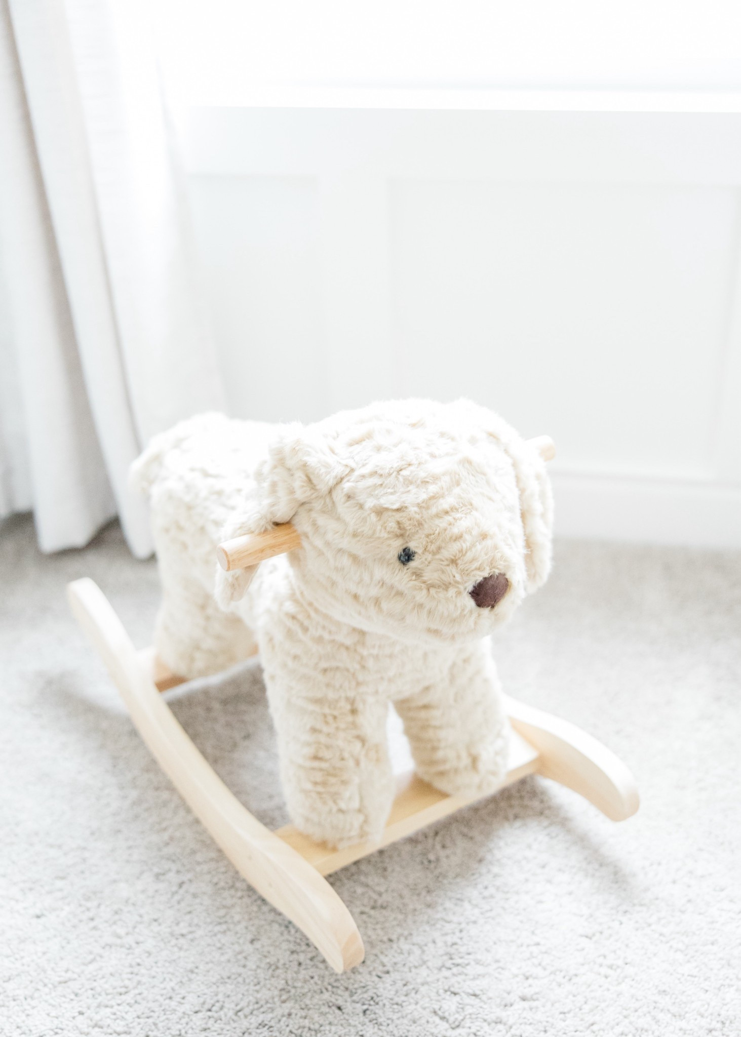 Pottery barn dog rocking horse for nursery 