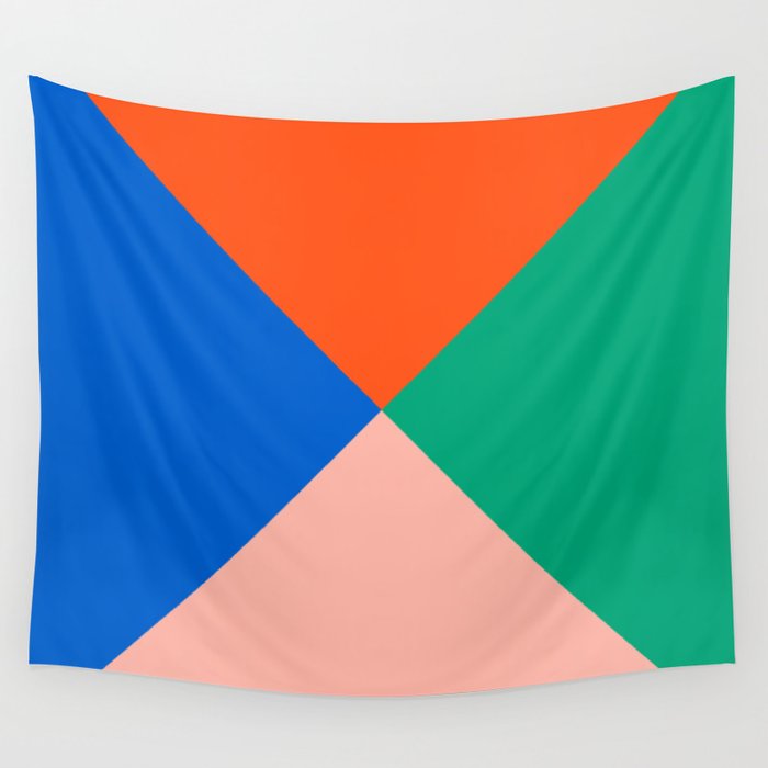 Color block triangles Wall Tapestry by amber____young | Society6