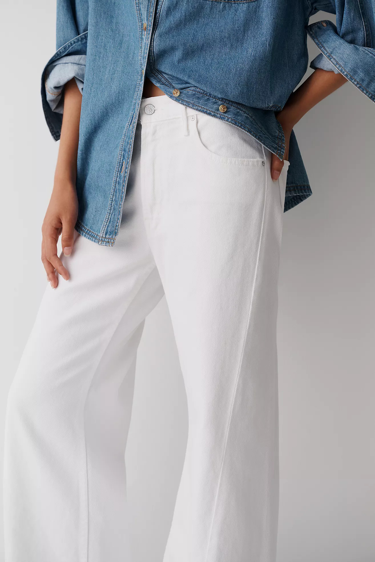 MOTHER Lemon Twist Skimp High-Rise Flare Jeans | Anthropologie (US)