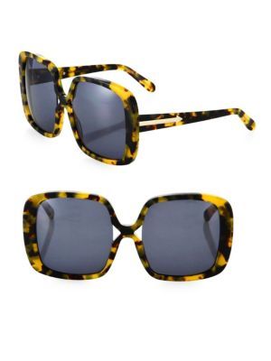 Marques Crazy Tortoise 56MM Square Sunglasses | Saks Fifth Avenue