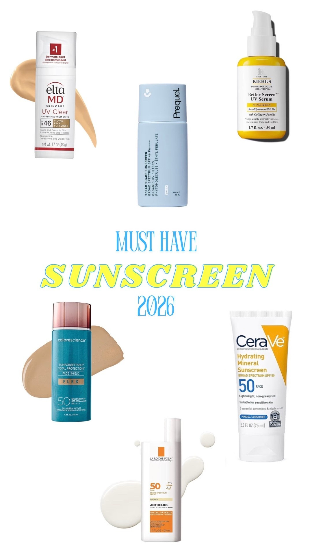 Must have spfs for summer ☀️ 
#spf #sunscreen #facesunscreen #skincare 

#LTKBeauty #LTKselfcare