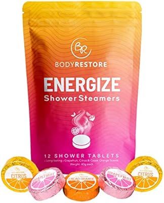 Essential Oil Shower Steamer Set - 12 Tablets, Grapefruit, Cocoa Orange, Citrus Scented Aromather... | Amazon (US)