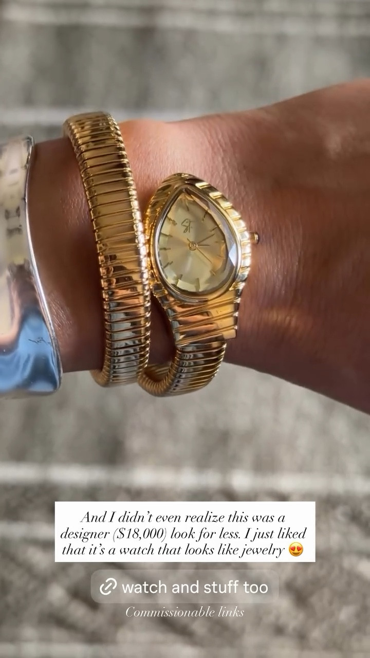 I didn't even realize this was a designer ($18,000) look for less. I just liked that it's a watch that looks like jewelry😍



#LTKstorytime