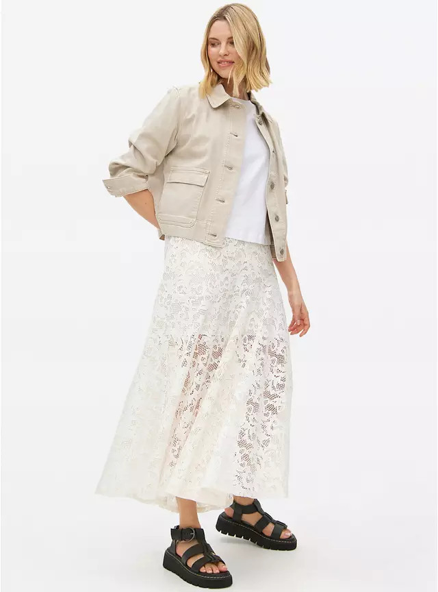 Cream Lace Maxi Skirt 16 | Tu Clothing