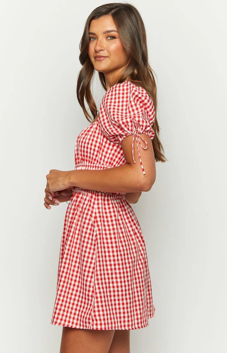 I'm Yours Red Gingham Mini Dress | Beginning Boutique (US)