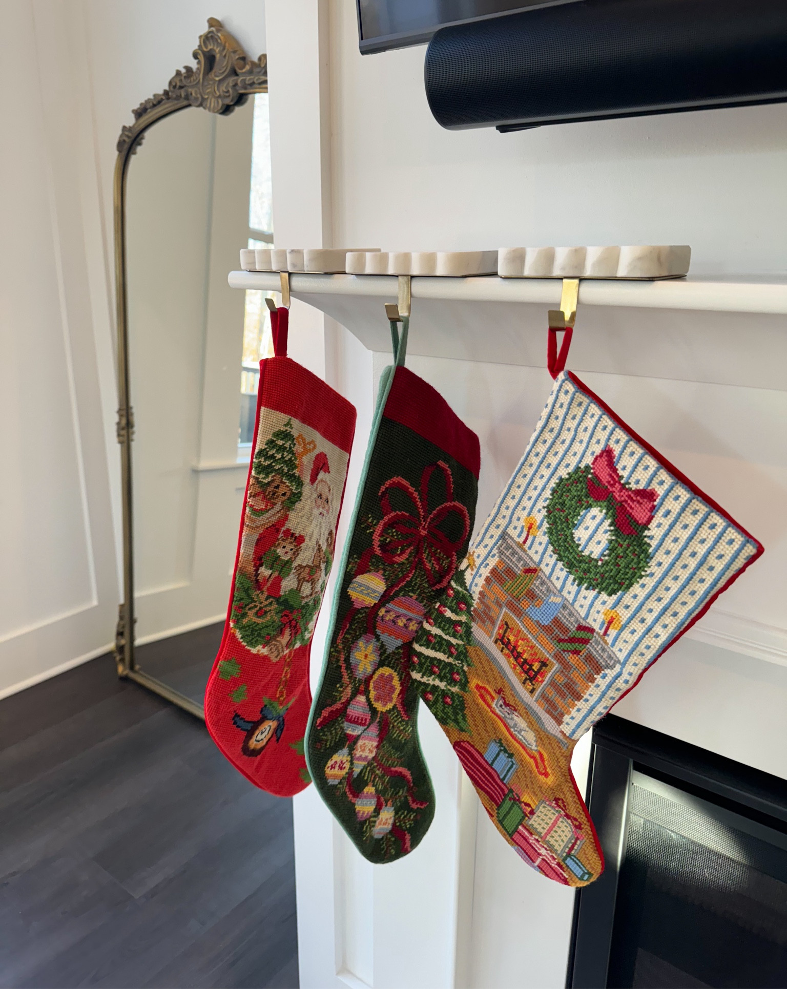 Love these scalloped marble stocking holders ❤️🎁

#LTKHome #LTKSeasonal #LTKHoliday