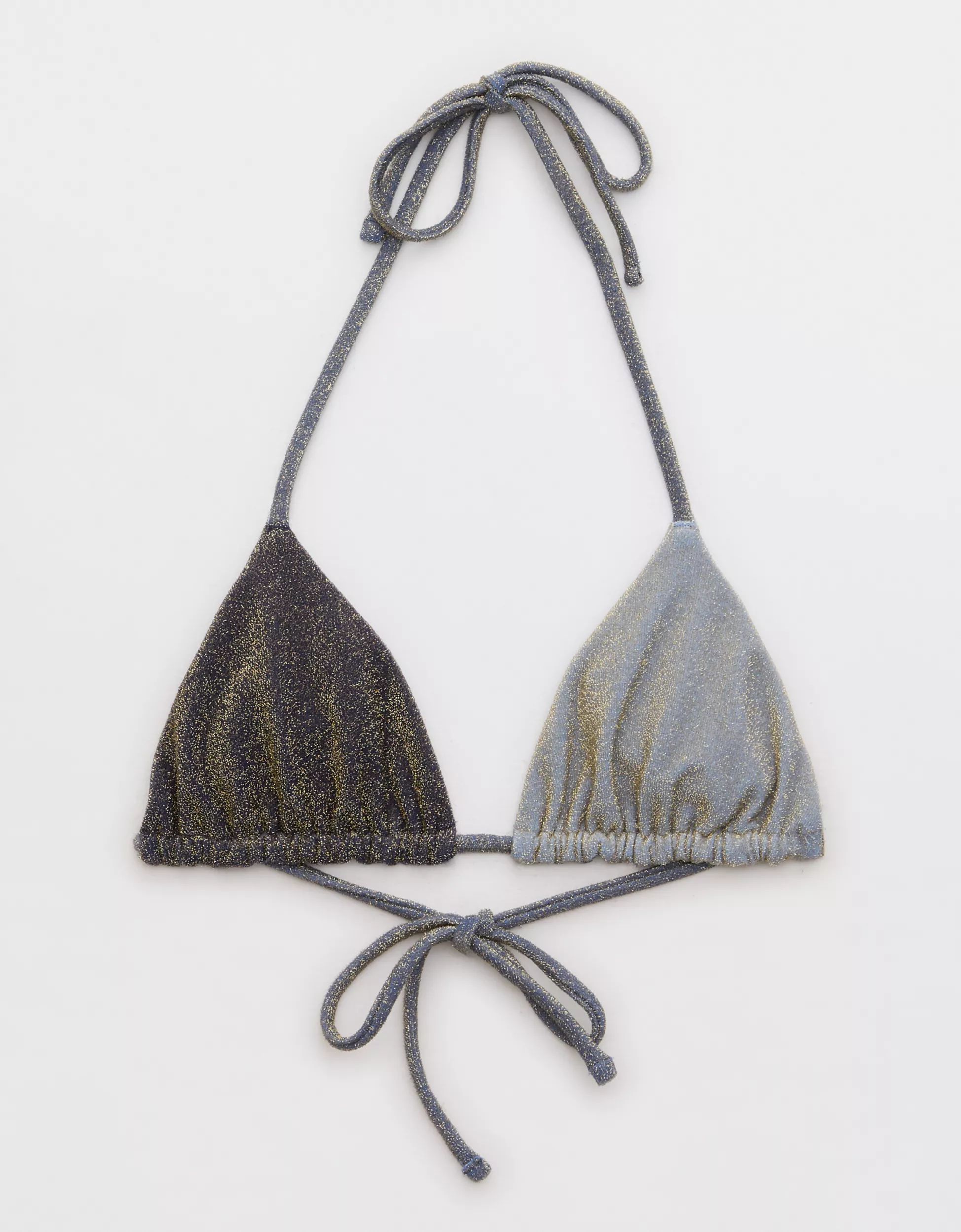 Aerie Sparkle String Triangle Bikini Top | Aerie