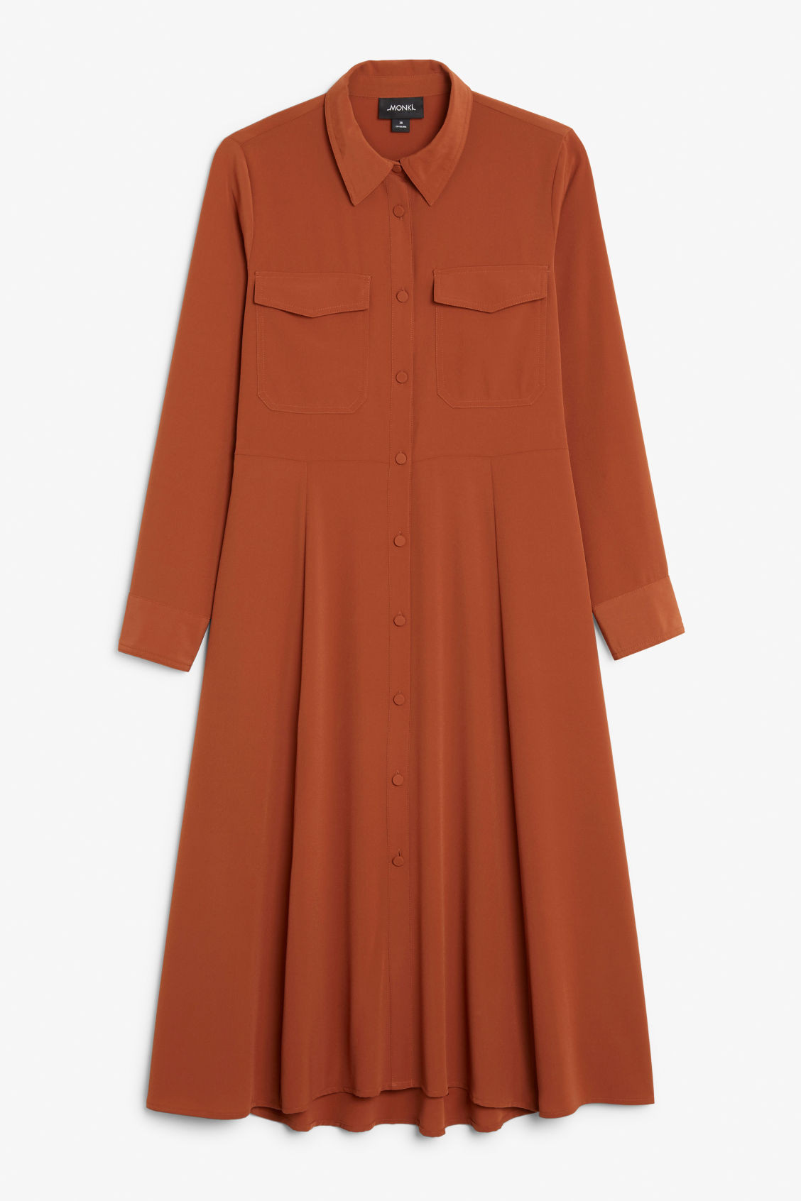 Utility shirt dress - Orange | Monki