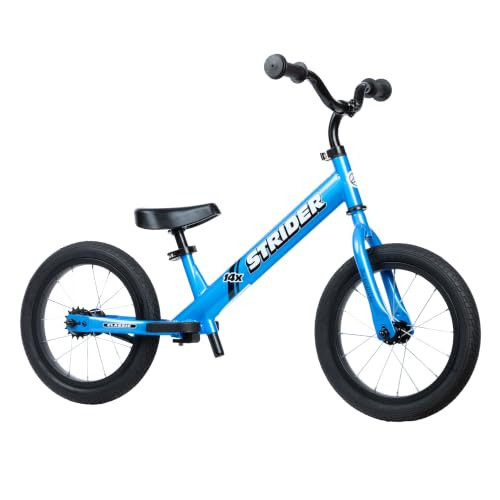 Strider 14x Classic, Awesome Blue - Balance Bike for Kids 3 to 6 Years -Includes Kid Sized Grips, Padded Seat, Performance Footrest, All-Purpose Tires Easy Assembly, Tool-Free Adjustments | Amazon (US)