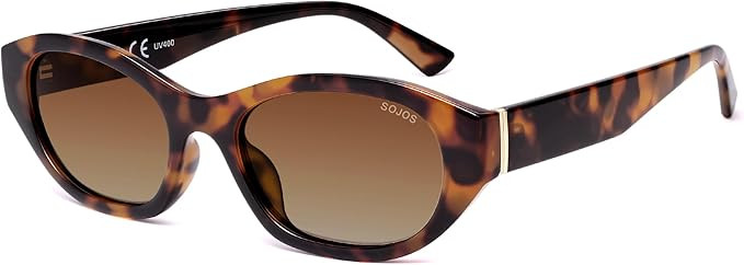 SOJOS Trendy Rectangle Polarized Sunglasses For Women Men Retro Sun Glasses Narrow Square 90s SJ2... | Amazon (US)