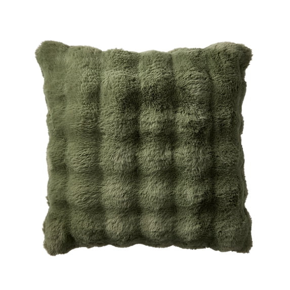 BHG 22"X22" BUBBLE FUR DECORATIVE THROW PILLOW COVER- DARK CILANTRO | Walmart (US)