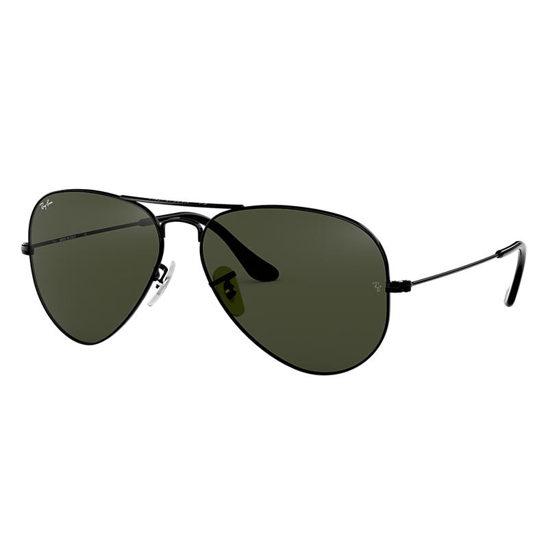 Ray-Ban Aviator Classic Black, Green Lenses - RB3025 | Ray-Ban (US)
