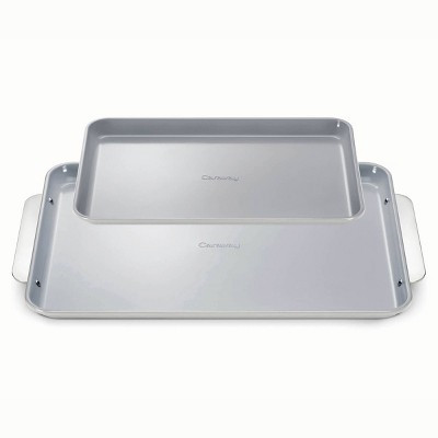Caraway Home 2pc Duo Baking Sheet Set Gray: Nonstick Bakeware Set with Cookie Sheets, Hand Wash, 1-Year Warranty | Target