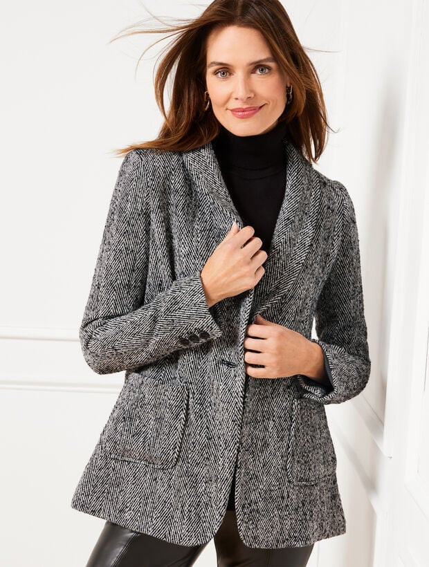 Relaxed Blazer - Herringbone | Talbots