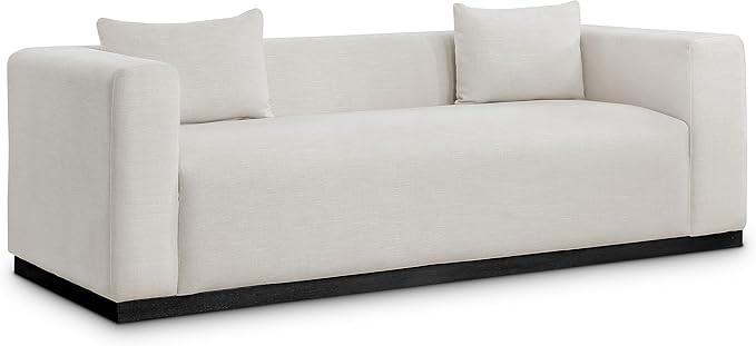Meridian Furniture 642Beige-S Alfie Collection Modern | Contemporary Sofa with Rich Beige Linen T... | Amazon (US)