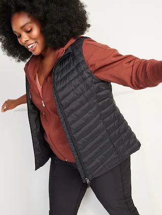 Water-Resistant Narrow-Channel Puffer Vest for Women | Old Navy (US)