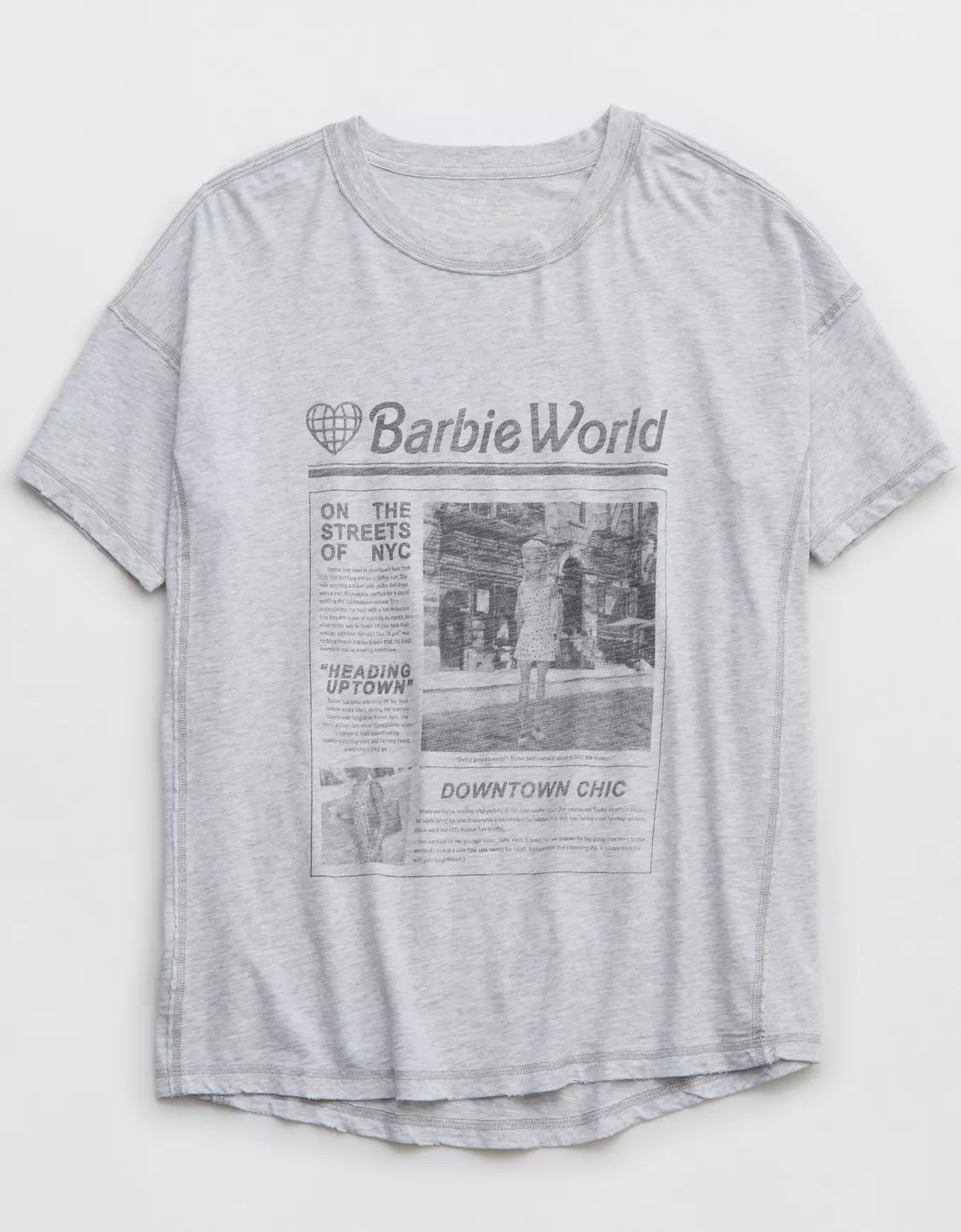 Aerie Oversized Barbie™ Graphic Boyfriend T-Shirt | American Eagle Outfitters (US & CA)