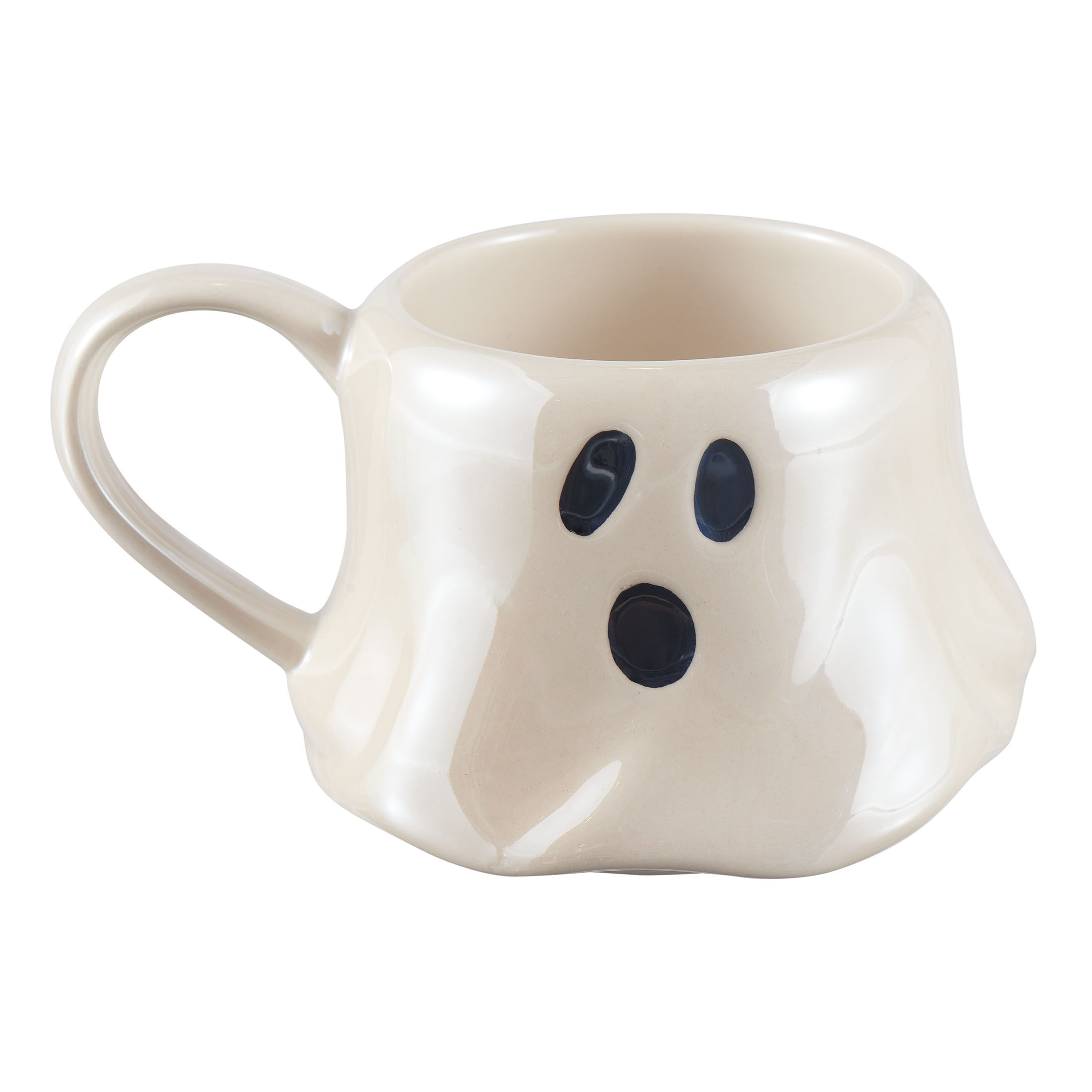 Halloween 13-Ounce White Ghost Stoneware Stackable Mug Set with Iron Rack, by Way To Celebrate - ... | Walmart (US)