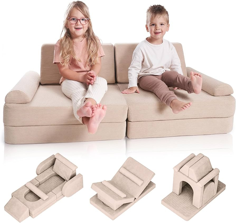 ZICOTO Modular Kids Play Couch for Fun Play Time or Comfy Lounging - The Perfect Toddler Sofa to ... | Amazon (US)