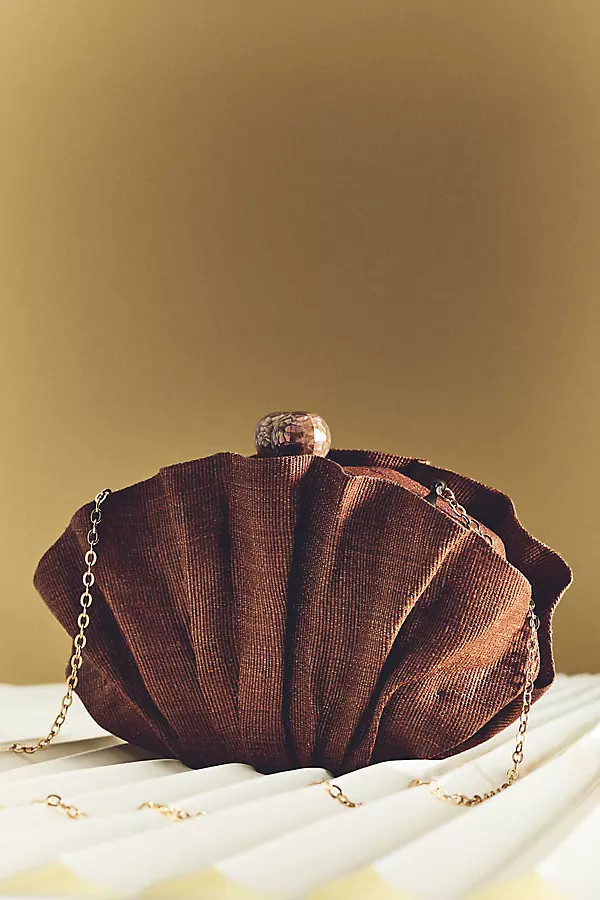 Origami Scallop Straw Clutch | Anthropologie (US)