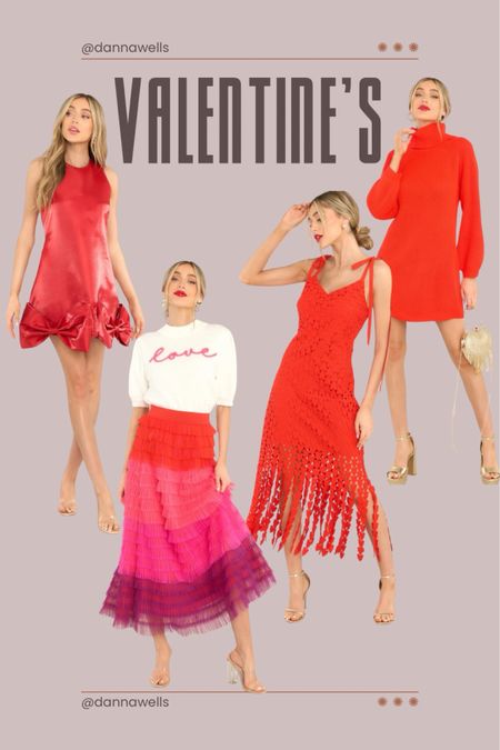 Valentine’s Day dresses // valentine fashion // red dresses // Valentine date night look // red dress // 

 

#LTKstyletip #LTKfindsunder100 #LTKSeasonal