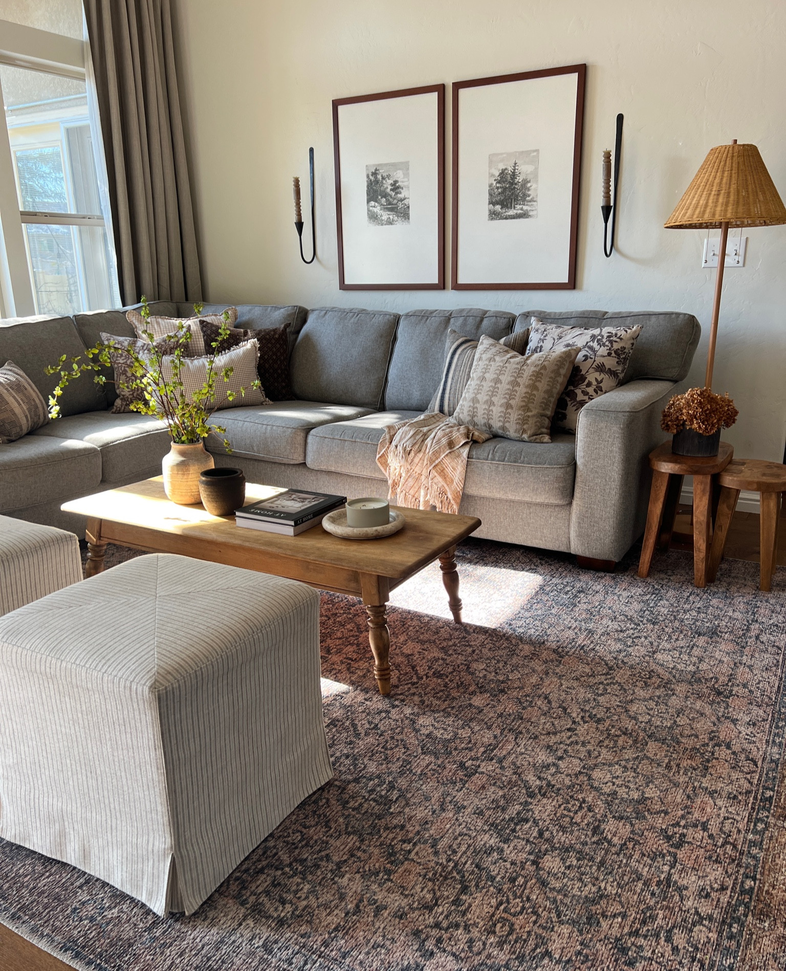 Living room styling ideas 

Floral throw pillow stripe plaid cover large custom sectional 24x36 frame tree sketch printable art woven lamp shade rattan vintage print rug pink mauve blue navy brown dark tan slipcovered foot rest stool studio mcgee amber interiors target Walmart viral vase pattern mix 

#LTKFind #LTKSale #LTKhome