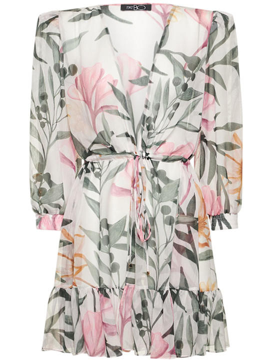 Jasmin printed short robe | Luisaviaroma