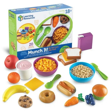 Learning Resources New Sprouts Munch It! Food Set - 20 Pieces, Pretend Play Food Set for Toddler Boys and Girls, Ages 18 months | Walmart (US)