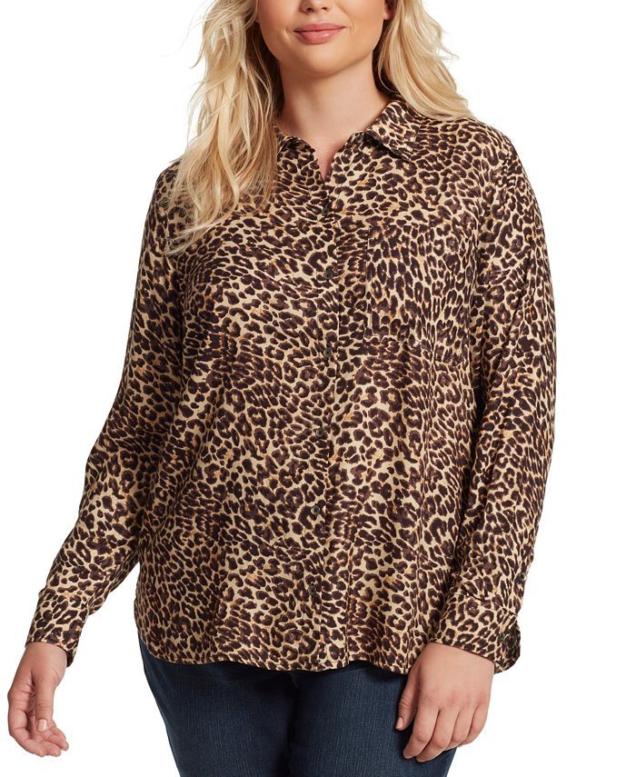 Trendy Plus Size Petunia Printed Shirt | Macys (US)