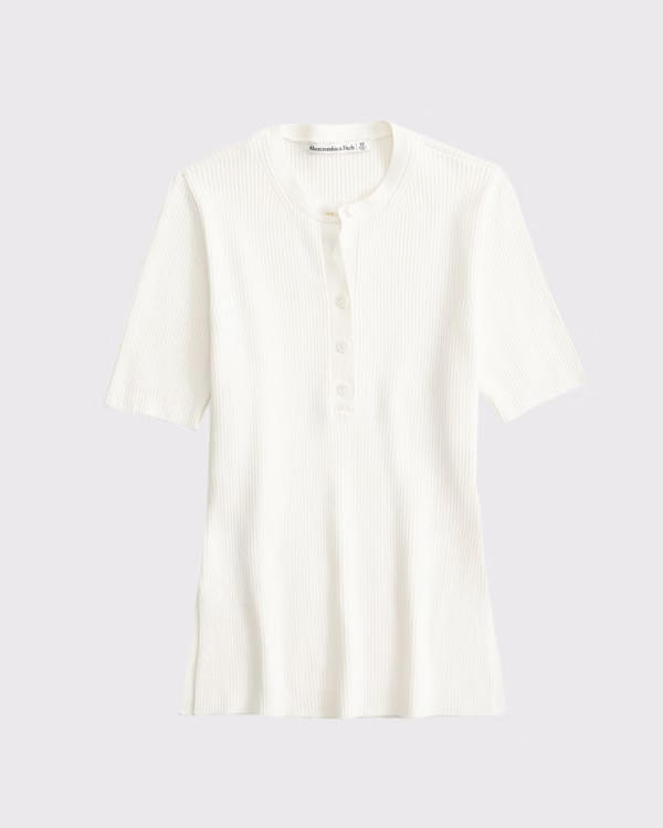Slim Henley Sweater Tee | Abercrombie & Fitch (US)