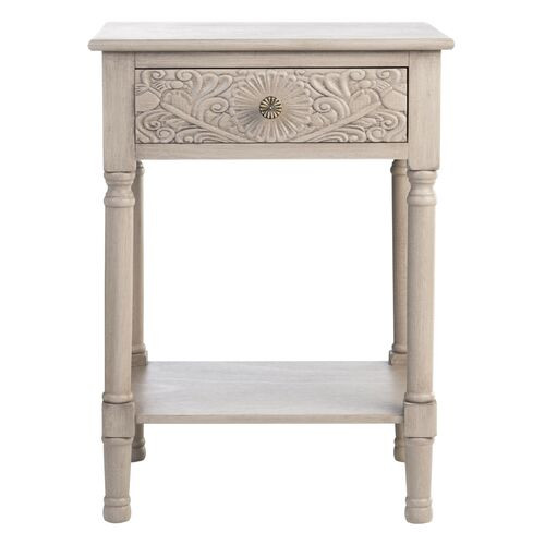 Tyson 1-Drawer Accent Table, Greige | One Kings Lane