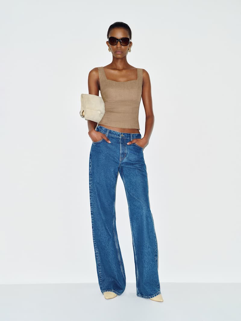 Clarence Linen Top | Reformation (Global)