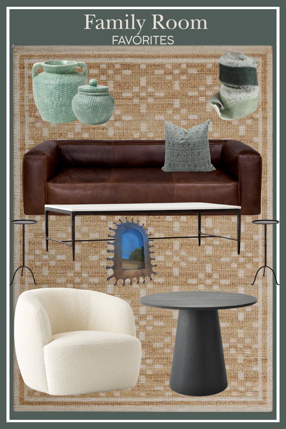 from our living room
our rug is custom (previous owners, corner cut from Stark) but I have this rug in our guest room and love it! 

 #LTKHome