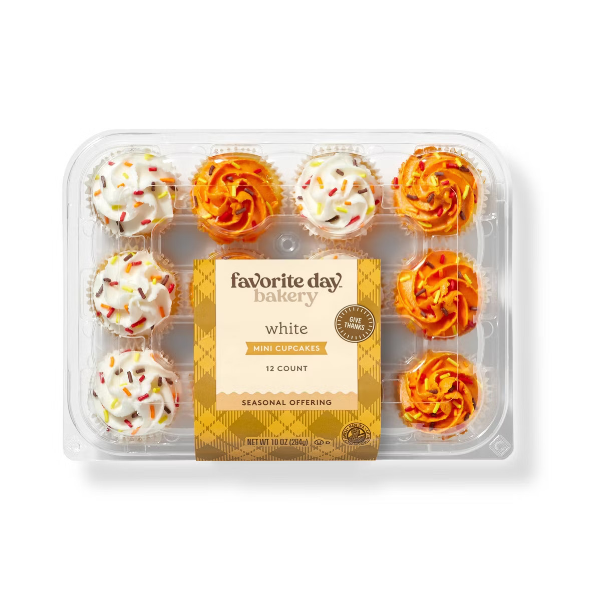 Harvest Vanilla Mini Cupcakes - 10oz/12ct - Favorite Day™ | Target