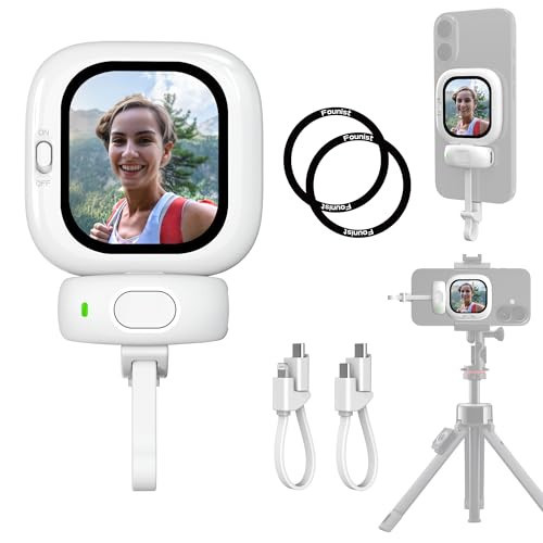 Founist Vlogmate Mini Phone Vlog Selfie Monitor Screen, Phone Holder Clip Mount for Rear Camera Selfies/Vlogging/Live/TikTok,Selfie Screen Compatible with iPhone Back Camera Monitor Screen | Amazon (US)