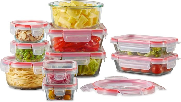 Pyrex Freshlock 10-Pack Mixed Sized Airtight Glass Food Storage Container Set, Non Toxic, BPA-Fre... | Amazon (US)