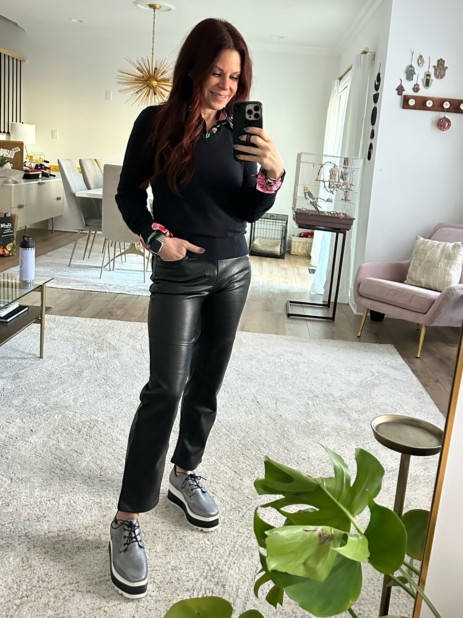 Living in “leather” with a touch of floral  

#LTKstyletip #LTKshoecrush #LTKover40