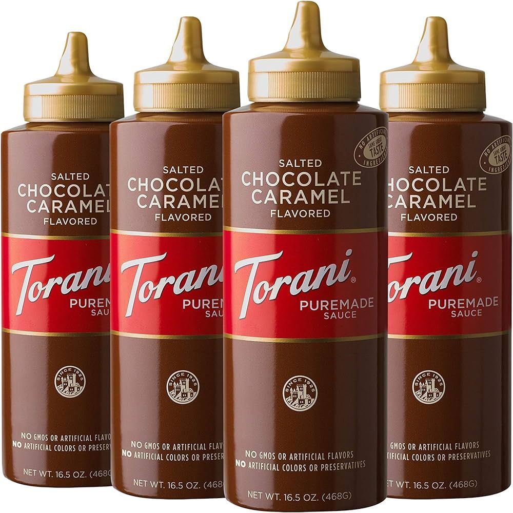 Torani Puremade Sauce, Salted Chocolate Caramel, 16.5 Ounces (Pack of 4 - Packaging May Vary) | Amazon (US)