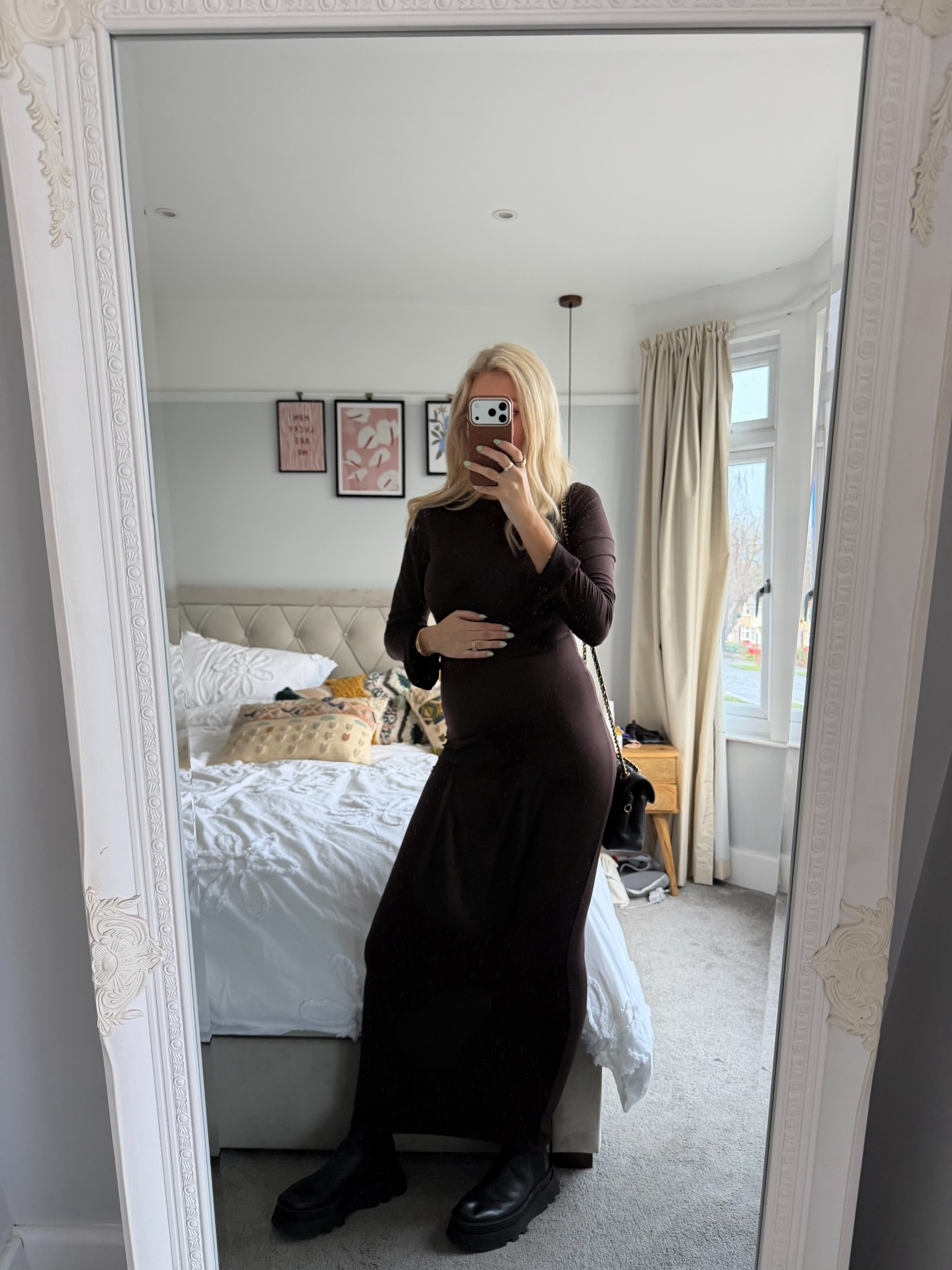 In my maxi dress era! This one was £15 and comes in lots of colours! Gonna order another! Wearing a 10 xxx 

Bump friendly outfit, ootd, casual outfit, maxi dress