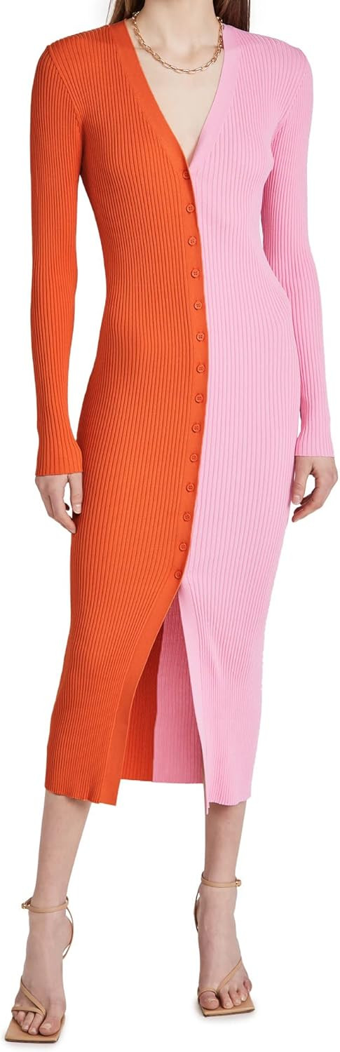 CMZ2005 Women's Button Down Long Sleeve Cardigan Outerwear Sweater Dress Bodycon Party Maxi Dress... | Amazon (US)