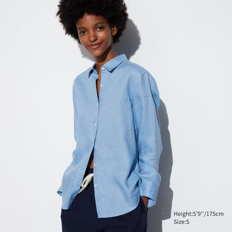 Premium Linen Long Sleeve Shirt | UNIQLO (US)