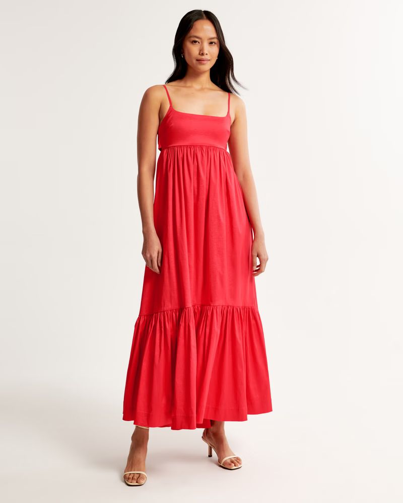 Drama Skirt Bow-Back Gown | Abercrombie & Fitch (US)