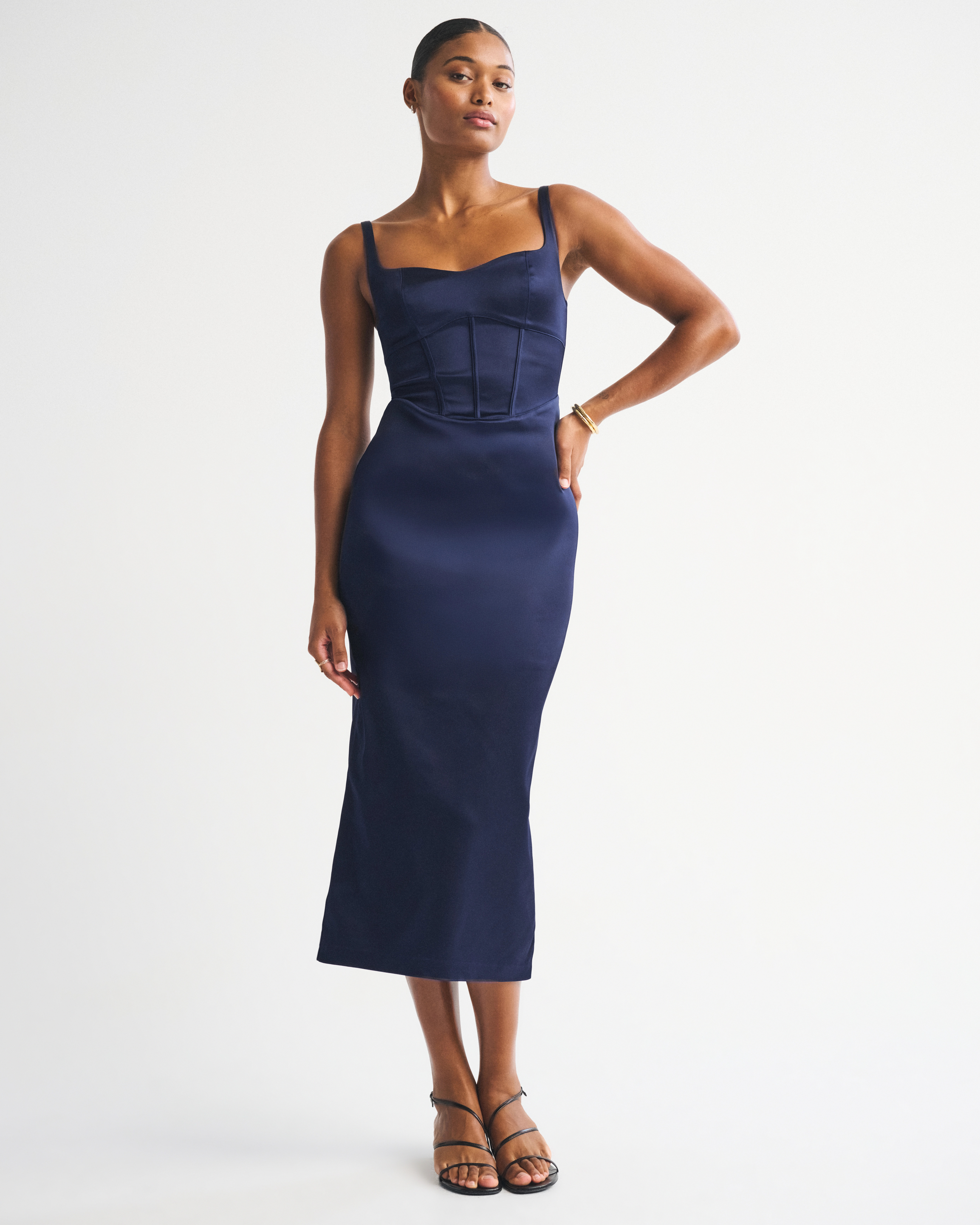 Corset Midi Dress | Abercrombie & Fitch (US)