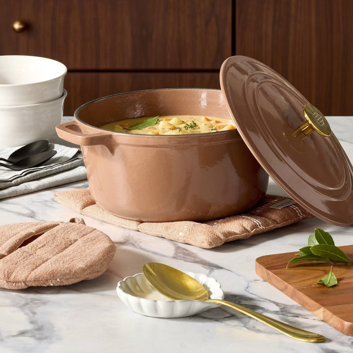 Scalloped Edge Stoneware Spoon Rest Cream - Hearth & Hand™ with Magnolia | Target