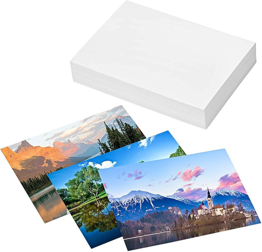 100 Sheets Photo Paper, 3.5" x 5" Premium Glossy Photo Paper Picture Paper 180 gsm Printer Brochu... | Amazon (US)