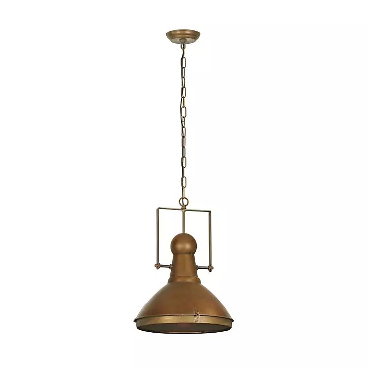 Brass Iron Bell Pendant Light | Kirkland's Home