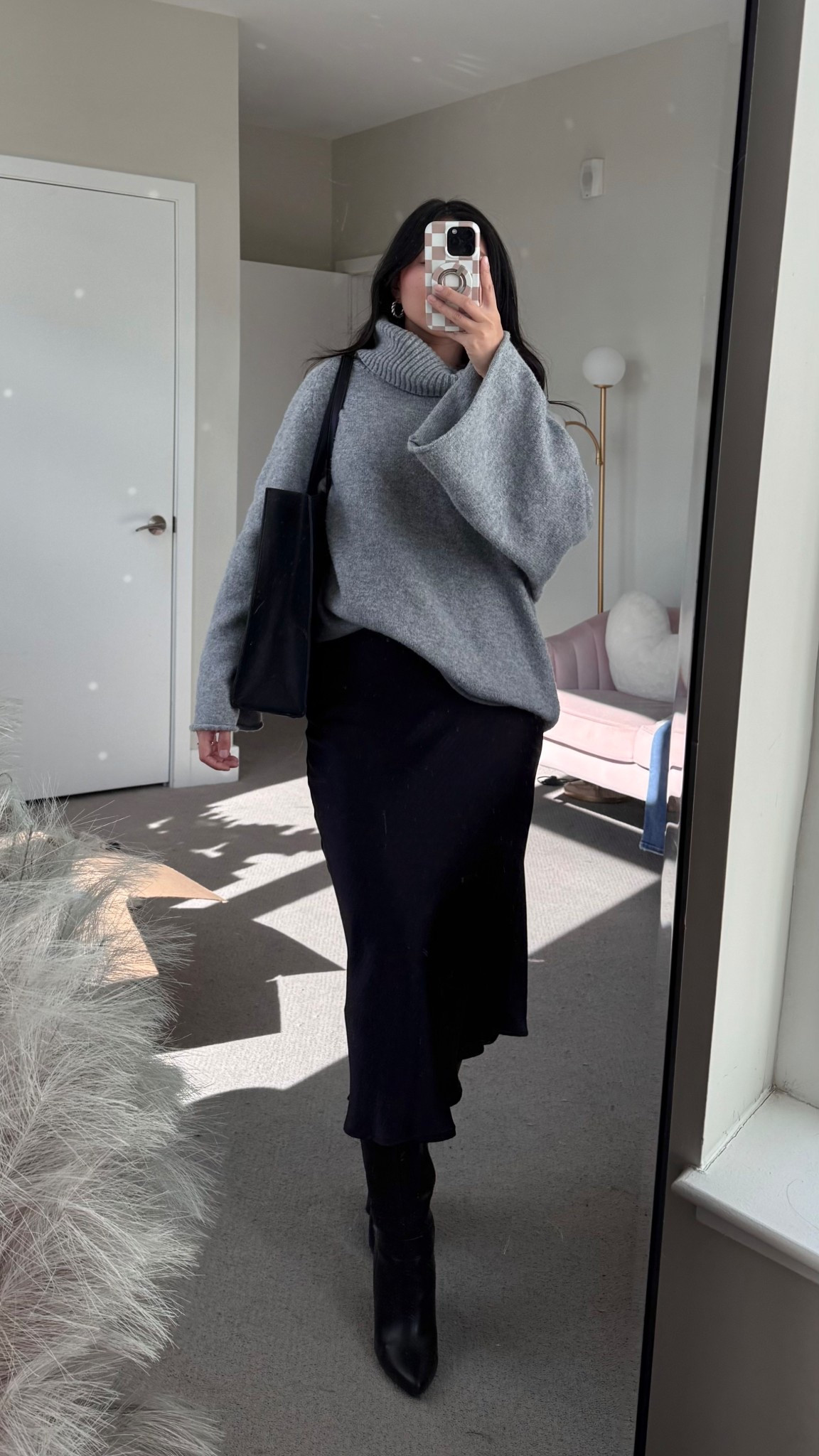 Gray Oversized Knit Sweater: size XS
Black Knee High Boots: true to size
Linking similar skirts

Outfit idea, how to style, fall fashion, church outfit, modest fashion

#LTKShoeCrush #LTKStyleTip #LTKSeasonal