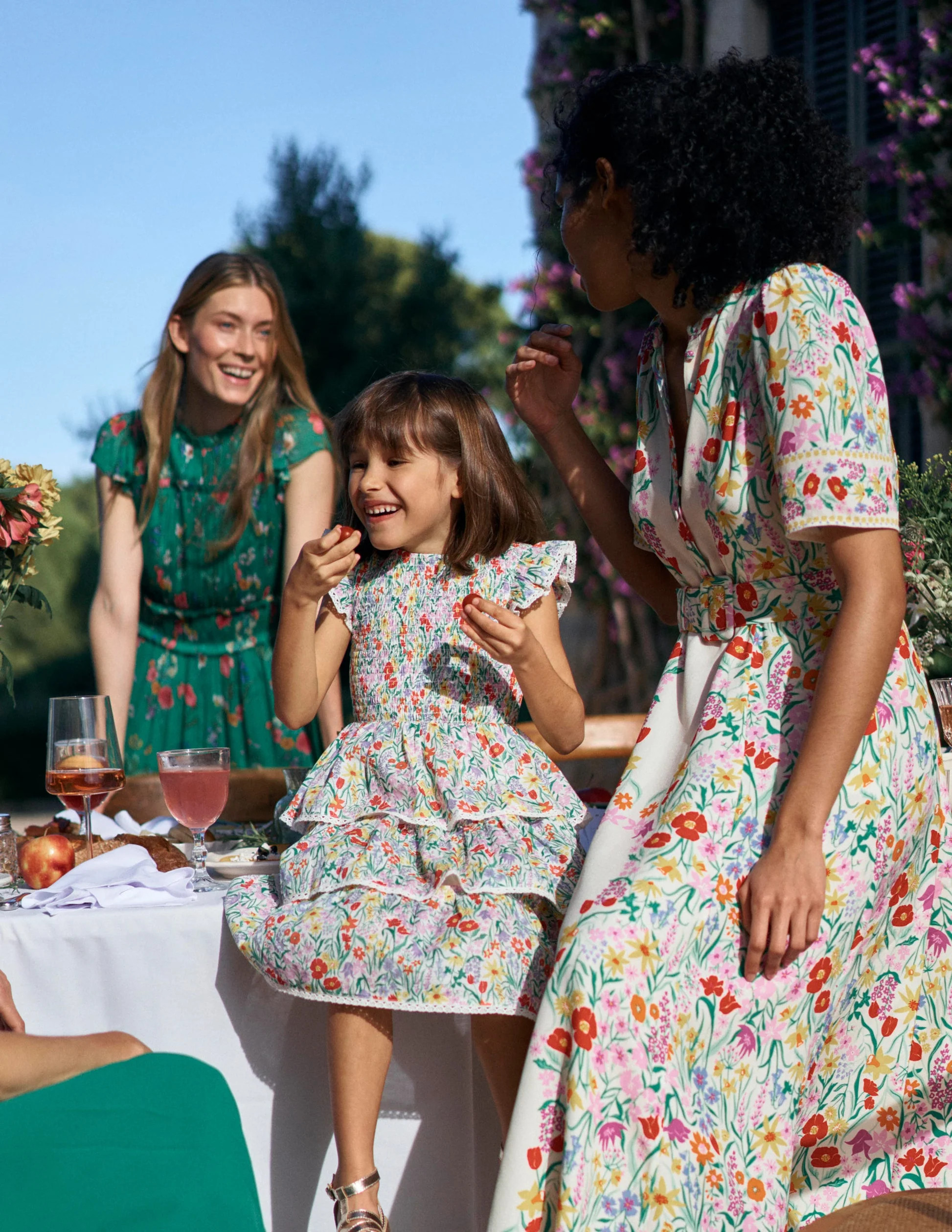Tiered Lace Woven Dress-Multi Spring Floral | Boden (US)